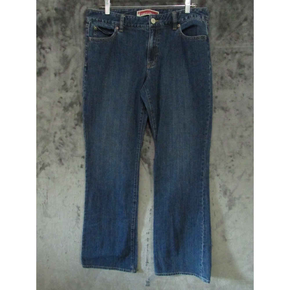 GAP Curvy Low Rise Bootcut Jeans Women's Size 12 Long Blue Denim Stretch